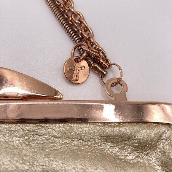 Hobo The Original Leather Clutch Gold And Rose Gold With Bag With Imperfections - Picture 2 of 16